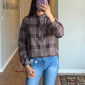 Summit of Boston Vintage Flannel Long Sleeve Wool Sweater Shirt